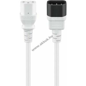 Goobay Kaltgeräte hosszabbító kábel 3m 3*1mm² C14 dugó C13 aljzat fehér kép