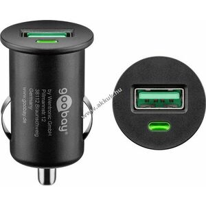 Goobay USB-Autós gyorstöltő 18W Quick Charge 3.0 fekete kép