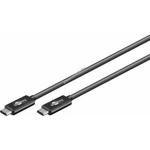 Goobay USB-C kábel USB 3.1 Gen2 3A 1m USB-C>USB-C 10Gbit/s fekete - A készlet erejéig kép