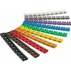 Goobay kábeljelölő klipszek 0-9 számok 3, 8-5, 9mm 10x10db/csomag PVC kép