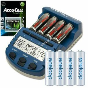Technoline BC1000 töltőkészlet Panasonic eneloop HR-3UTGB AA 2700mAh 4db/csomag akkubox NiMH kép