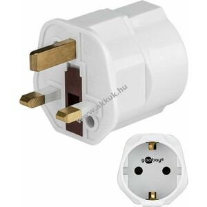 Goobay utazóadapter EU (Typ F) UK (Typ G) fehér kép