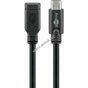 Goobay USB-C meghosszabbító 1m USB 3.1 Gen1 5Gbit/s 60W fekete kép