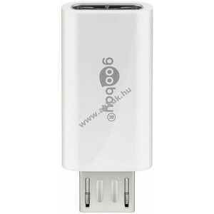 Goobay USB adapter Micro-USB aljzat USB-C dugó OTG 2, 5W 0, 5A 480Mbit/s USB2.0 fehér kép