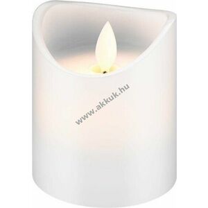 Goobay LED valódi viaszos gyertya fehér 7, 5x10cm 3xAAA 6/18h időzítő - A készlet erejéig kép