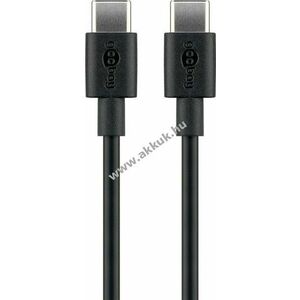 Goobay USB C töltő- és adatkábel PD támogatással fekete (50cm) - A készlet erejéig kép
