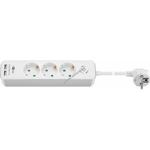 Goobay 3-as elosztó kapcsolóval 2 USB porttal 1, 5m kábellel kép