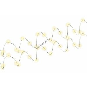 Goobay LED ezüstdrót fényfüzér 20LED meleg fehér 2db/csomag időzítő beltéri - Kiárusítás kép