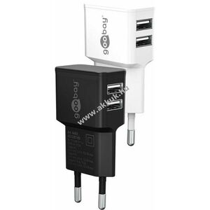 Goobay 12W USB-A fali töltő 2x USB-A fehér kép