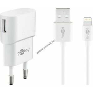 Goobay 5W Apple Lightning töltőkészlet USB-A töltő és 1, 0m Apple Lightning-kábel kép