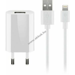 Goobay 5W Apple Lightning hálózati töltő kábellel 1m fehér - Kiárusítás kép