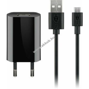 Goobay 5W Micro-USB töltőkészlet hálózati adapter Micro-USB kábel 1m fekete kép