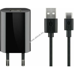 Goobay 5W USB-C hálózati töltőkészlet 1m USB-C kábel fekete kép