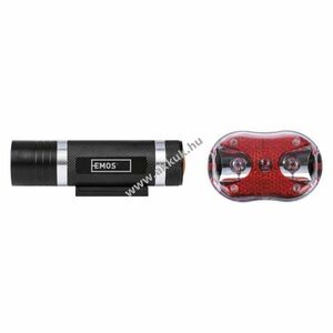 EMOS KERÉKPÁRLÁMPA ELSŐ + HÁTSÓ SZETT 1+3 CHIP 3+2db AAA 150lm kép