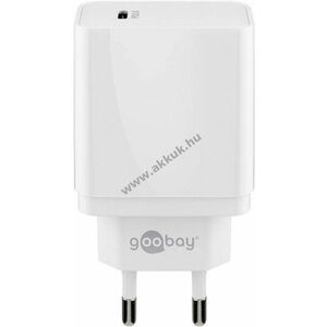 Goobay USB-C PD gyorstöltő 18W fehér 1x USB-C PD csatlakozó - A készlet erejéig kép