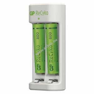 GP AA / AAA ceruza akkutöltő Eco E211 + 2db AAA GP ReCyko 800 akku - Kiárusítás - A készlet erejéig kép