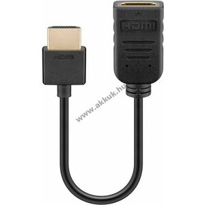 Goobay HDMI hosszabbító adapter, 0.1m, fekete - Kiárusítás - A készlet erejéig kép