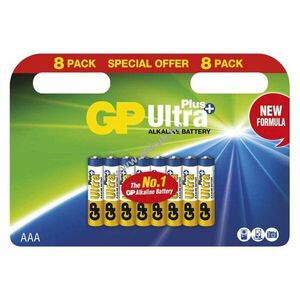 GP ULTRA PLUS alkáli elem, LR03, mikro, AAA 8db/csomag - Kiárusítás kép