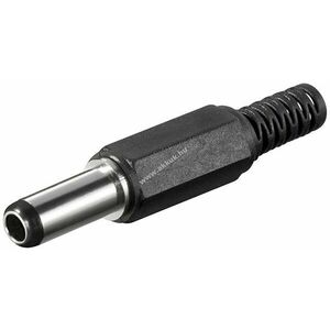Goobay DC csatlakozó 2 pólusú 2, 5mm x 5, 5mm szárhossz 14mm kábeltörés elleni védelem forrasztandó kép