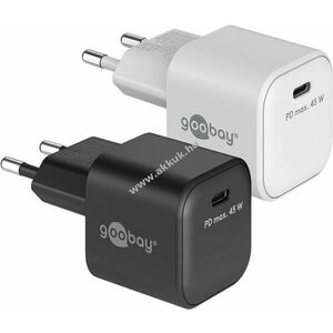Goobay 45W USB-C PD GaN nano gyors töltő fekete 1x USB-C csatlakozó - A készlet erejéig kép