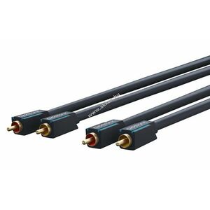 Clicktronic prémium sztereó RCA (cinch) kábel 2xRCA (cinch) dugó 0, 5m OFC belső kép