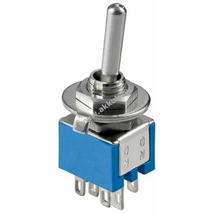 Goobay mini billenőkapcsoló 2x UM 6 tű kék ház DIY és modellépítéshez kép