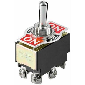 Goobay mini billenőkapcsoló 2x BE-KI-BE 6tűs csavaros 6A/125V 3A/250V kép