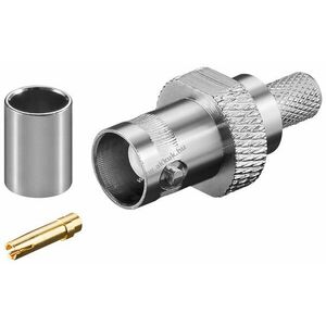 Goobay BNC krimp-kupplung RG59/U kábelhez aranyozott pin kép