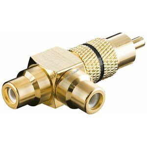 Goobay RCA (cinch) Y-adapter 1x RCA (cinch) dugó 2x RCA (cinch) aljzat fekete kép