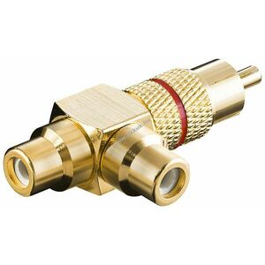 Goobay RCA (cinch) Y-adapter 1x RCA (cinch) dugó > 2x RCA (cinch) aljzat piros kép