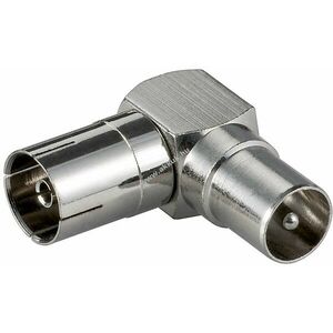 Goobay koaxiális 90° adapter Koax aljzat > Koax dugó fém kép