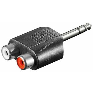 Goobay RCA (cinch) 6, 35mm sztereó adapter 1x6, 35mm dugó 2xRCA (cinch) aljzat kép