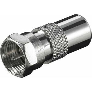 Goobay F-adapter F-dugó > koax-dugó réz és cink széles anyával kép