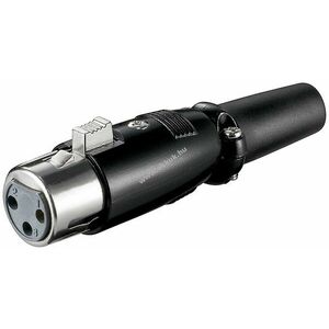 Goobay XLR mikrofonaljzat 3 tűs fekete fémház aranyozott érintkezők kép