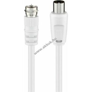 Goobay SAT-/antenna adapterkábel F-csatlakozó > koax aljzat 2, 5m kép
