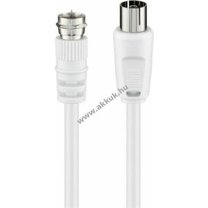 Goobay SAT-/antenna adapterkábel F-csatlakozó > koax aljzat 2, 5m kép