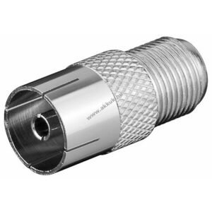 Goobay F-adapter F-aljzat > koax aljzat cink kivitel kép