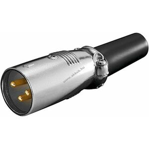 Goobay XLR 3 tűs mikrofoncsatlakozó aranyozott érintkezőkkel és csavaros húzóvédelemmel kép