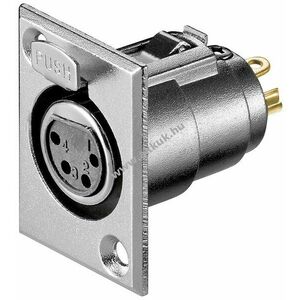 Goobay XLR beépíthető mikrofonaljzat 4-pin záras aranyozott érintkezők kép