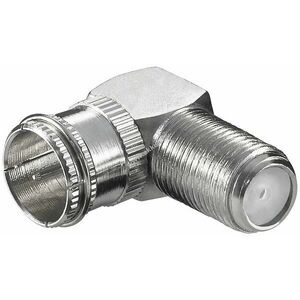 Goobay 90° F-Quick F-csatlakozó F-aljzat sarokadapter cink kép