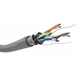 Goobay CAT5e SF/UTP hálózati kábel 100m szürke CU AWG26/7 PVC kép