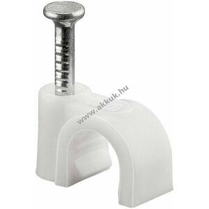 Goobay kábelbilincs 6mm fehér 100db/csomag előre szerelt szeggel kép