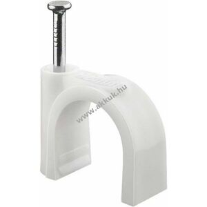 Goobay kábelbilincs 16mm fehér 100db/csomag előre szerelt horganyzott szegekkel kép