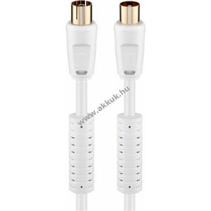 Goobay antennakábel ferrittel 80dB kettős árnyékolás teljesen árnyékolt Koax dugó > Koax aljzat 10m kép