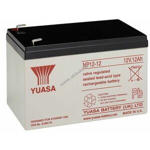 Yuasa NP12-12 VdS 12V 12Ah Faston 6, 35mm ABS AGM ólom akku kép