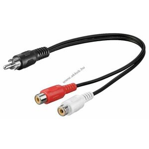 Goobay audio Y elosztó 1x RCA (cinch) dugó 2x RCA (cinch) aljzat (bal/jobb) 0, 2m kép