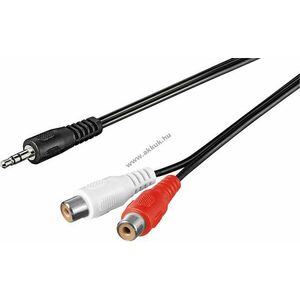 Goobay audio adapter 3, 5mm jack dugó - 2x sztereó RCA (cinch) aljzat 1, 5m kép