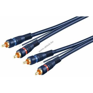 Goobay sztereó RCA (cinch) kábel 2x RCA (cinch) dugó > 2x RCA (cinch) dugó 5m kép