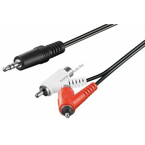 Goobay audio adapterkábel 3, 5mm sztereó jack (3-pólus) 2x RCA (cinch) dugó (bal/jobb) 1, 5m kép