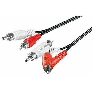 Goobay sztereó RCA-kábel átvezetéssel 2xRCA dugó > 2xRCA dugó/aljzat 1, 5m kép